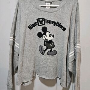 Disney Mickey Mouse Crop Pullover Sweater Size 1X